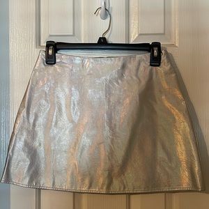 EUC silver metallic skirt, small